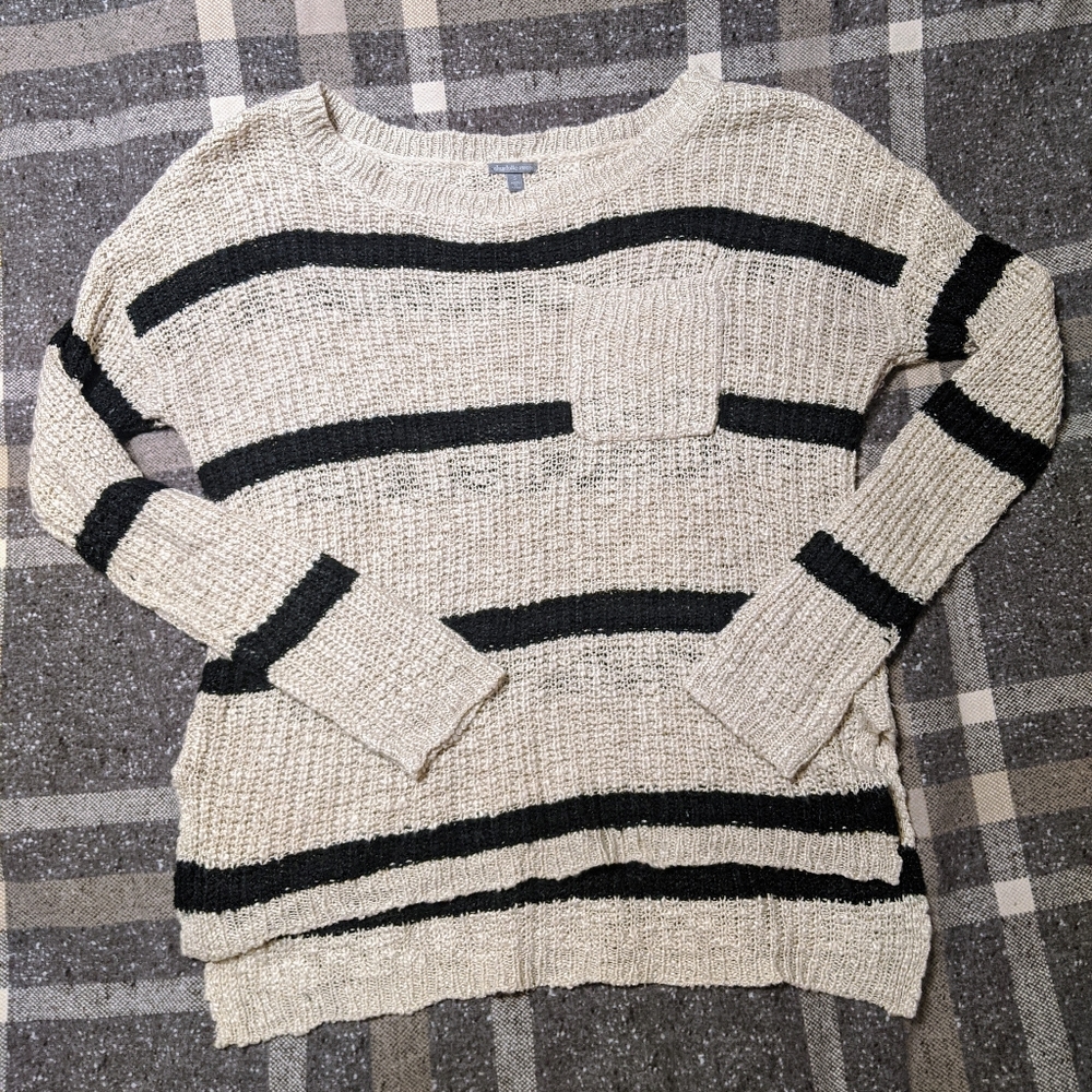 Charlotte Russe Vintage Aughte 2000s Y2K Cropped Striped Sweater size S